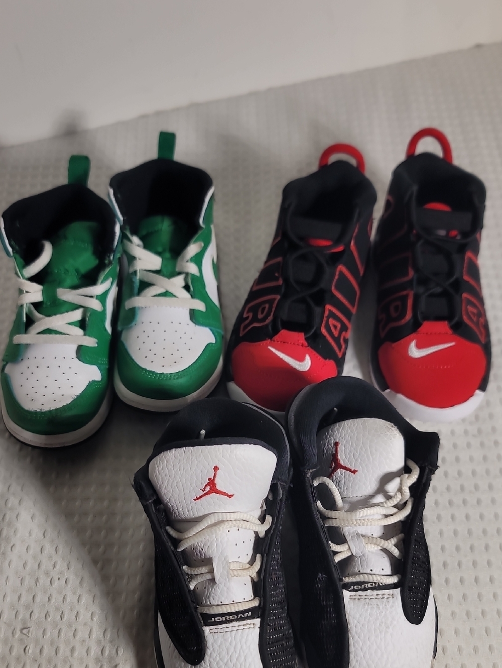 Nike Kids Green, Red, White and Black Mixed Sneakers Bundle